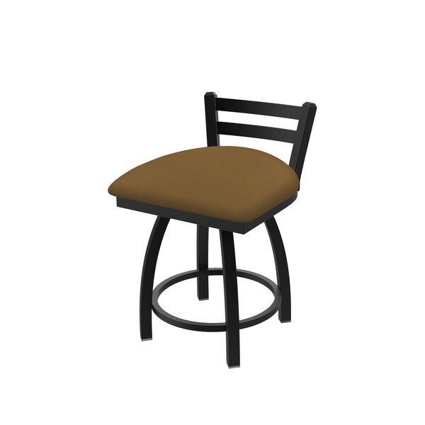 18" Low Back Swivel Vanity Stool, Black Wrinkle, Canter Saddle Seat